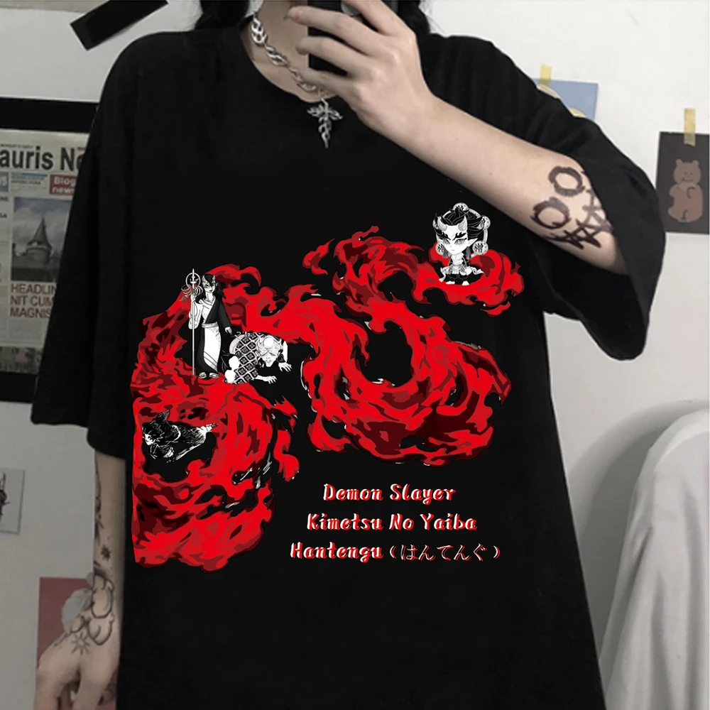 

Hantengu T-Shirt Harajuku Demon Slayer Men Women Summer Fashion Shirt