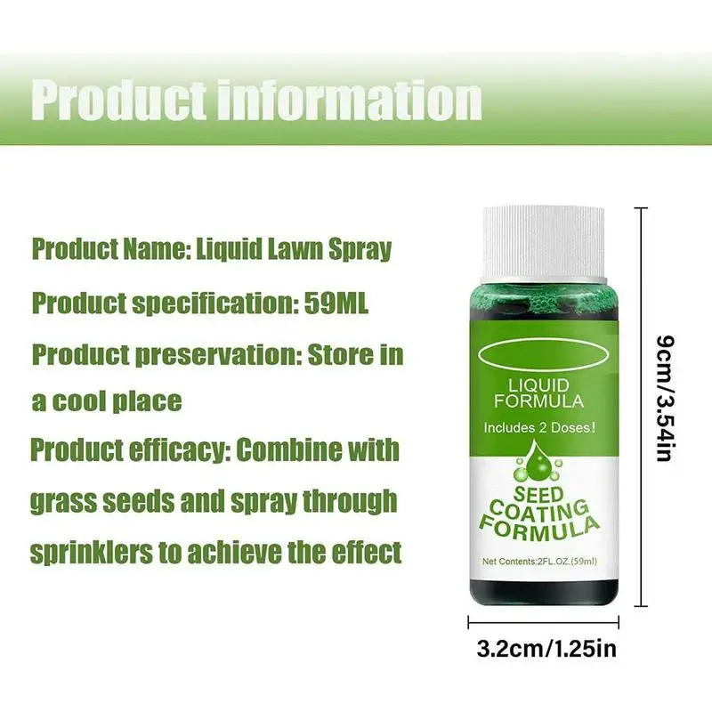 Green Grass Lawn Spray Household Seeding System Liquid Spray Grass Paint Spray For Plants Farms Lawns Gardening Supplies images - 6