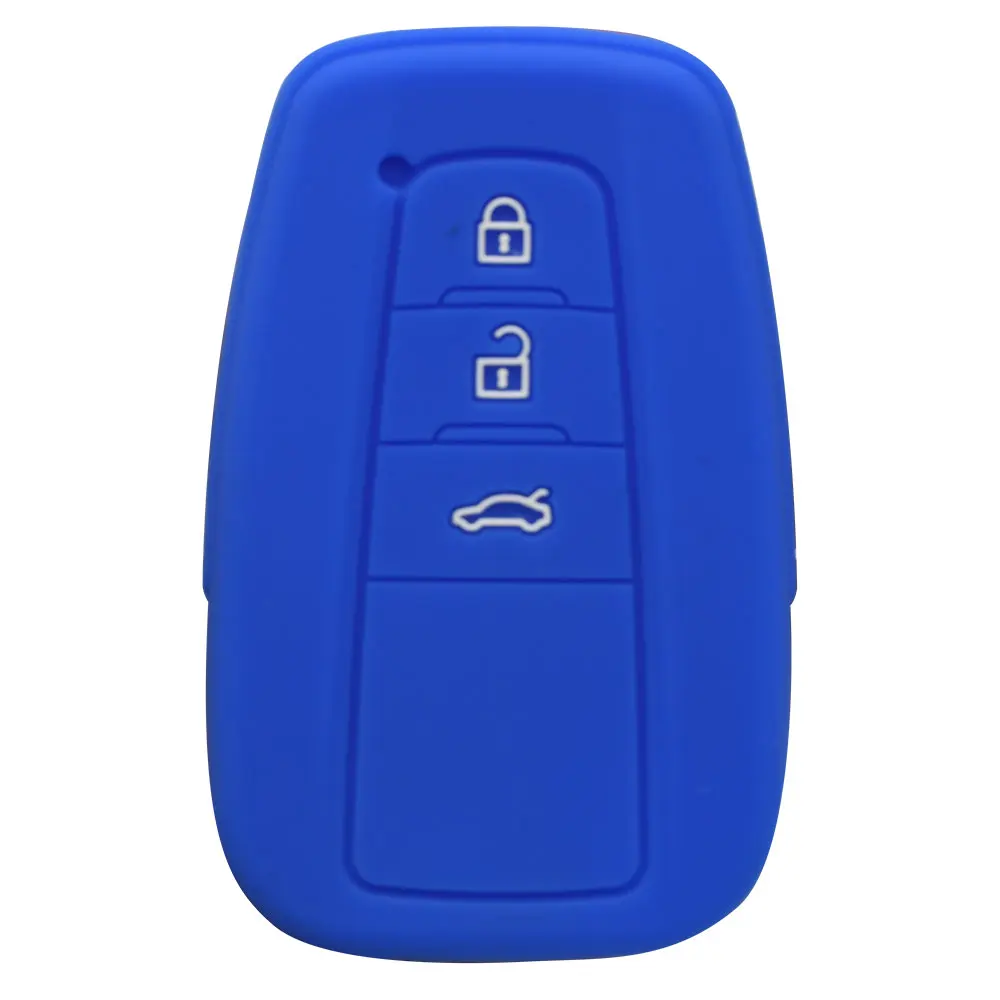 

Silicone Car Key Cover Case Holder Fob For Toyota Corolla Rav4 Camry 70 CHR Prado 150 Highlander 2019 2020 2021 Accessories
