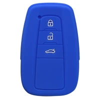 silicone car key cover case holder fob for toyota corolla rav4 camry 70 chr prado 150 highlander 2019 2020 2021 accessories
