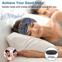 wireless bluetooth sleep headphones boho music headband earphones with mic hd thin speakers for side sleeper sports yoga gifts