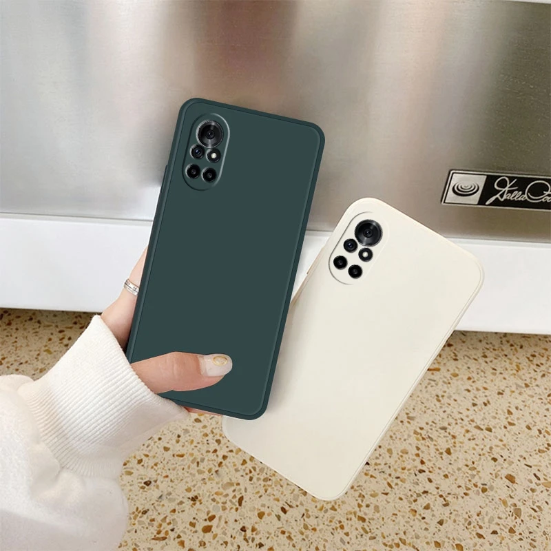 

Original Square Liquid Silicone Cute Case For HUAWEI NOVA8 7 6PRO Camera Lens Protect Soft Phone Back Cover MATE30 40PRO NOVA8