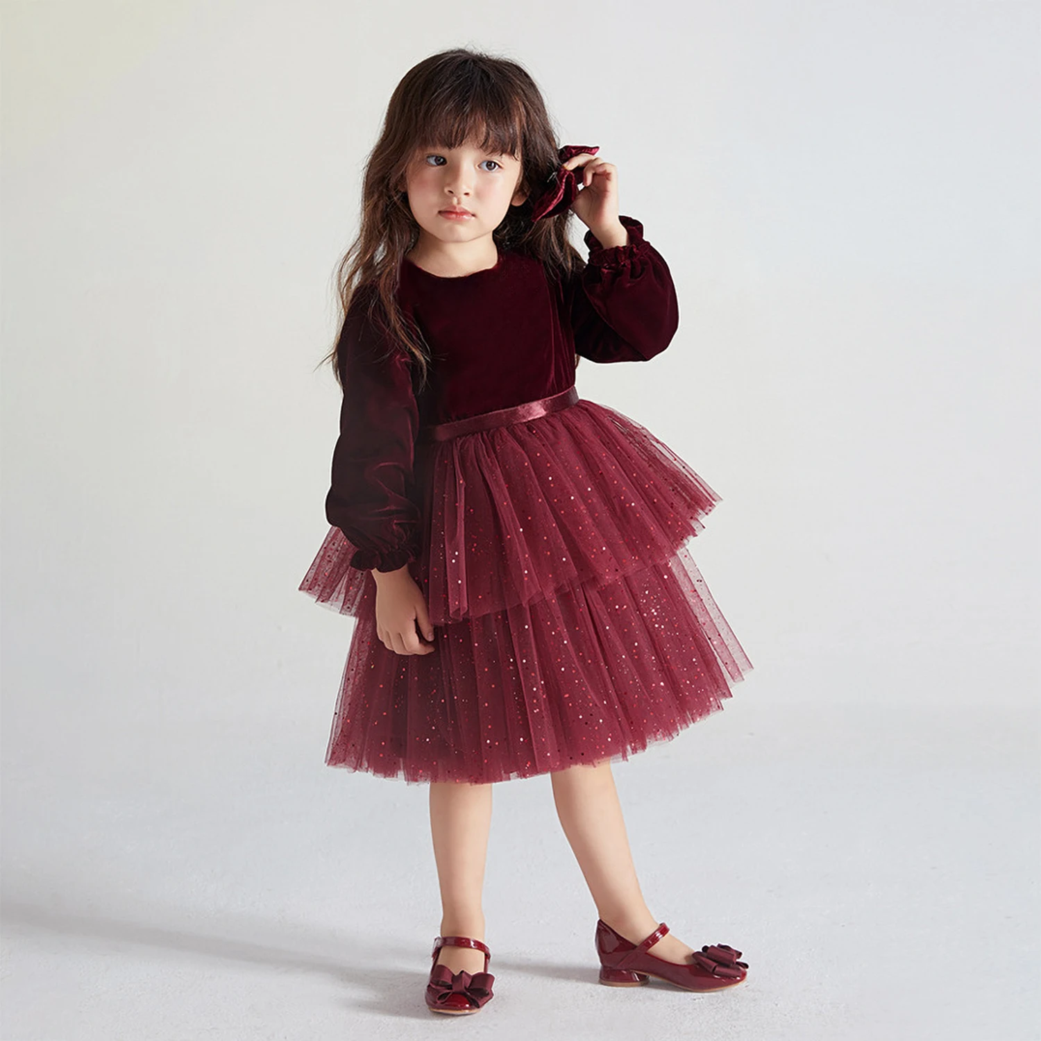 Красное Рождественское Платье Принцессы Для Девочек