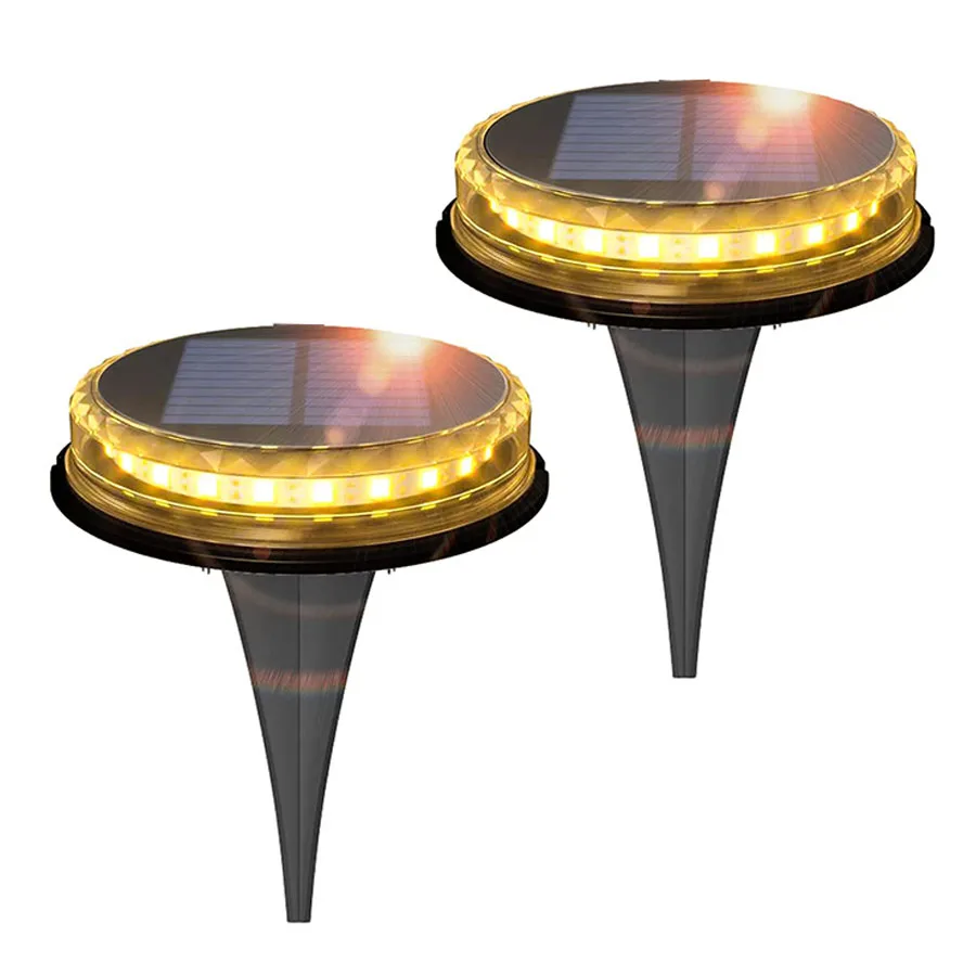 

Solar Ground Light 17Leds Waterproof Solar LED Disk Light Outdoor Garden Fence Pathway Lawn Light for Patio Lawn Driveway Decor