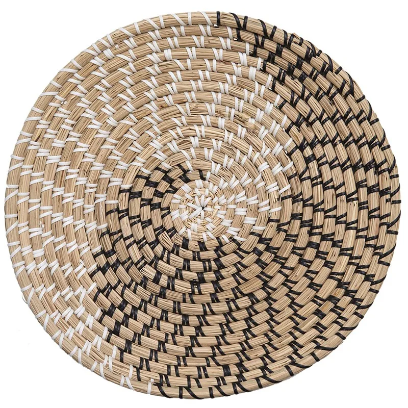 

Woven Wall Basket Decor,Seagrass Woven Basket Boho Decor For Home,Bohemian Wall Decor For Living Room,Seagrass Hanging