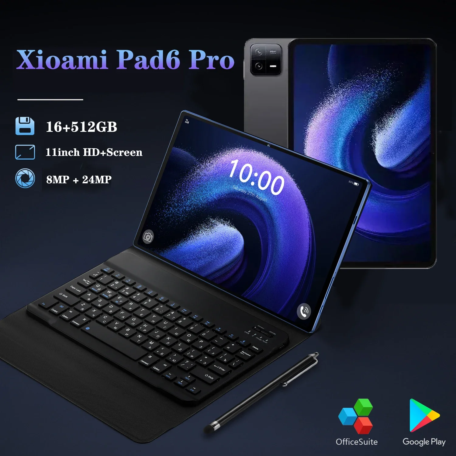 

2024 Global Original Pad 6 Pro Tablet Android Snapdragon 888 Octa Core Android 13 16GB 512GB 11 Inch HD Screen 5G Wifi Tablet PC