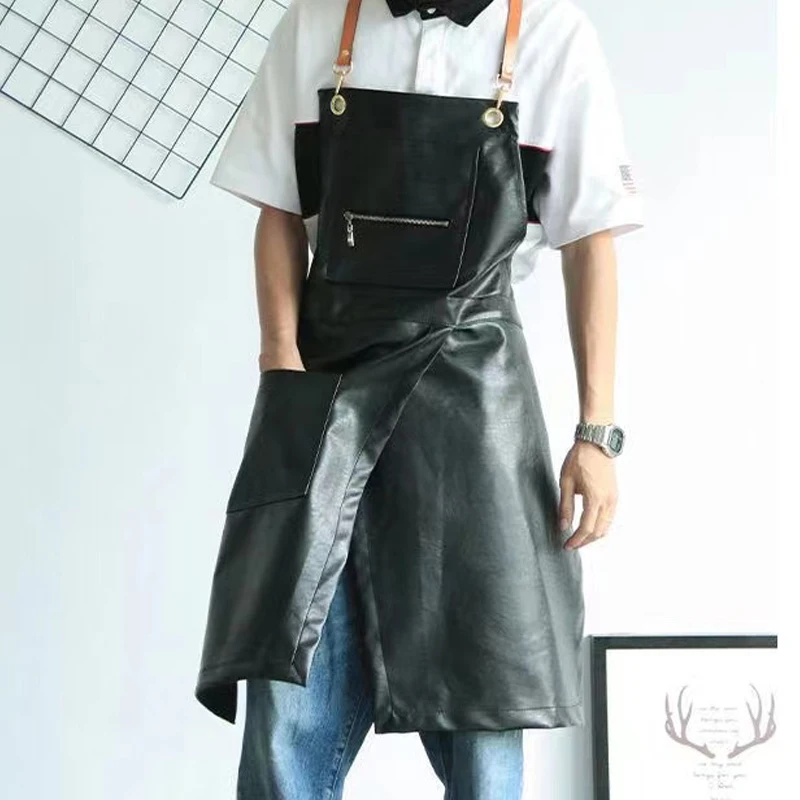 

Waterproof Oil-proof Hairdresser Barista Apron Garden Carpenters Work Apron Custom Logo Cafe Canteen Shop Barber Artist Overalls