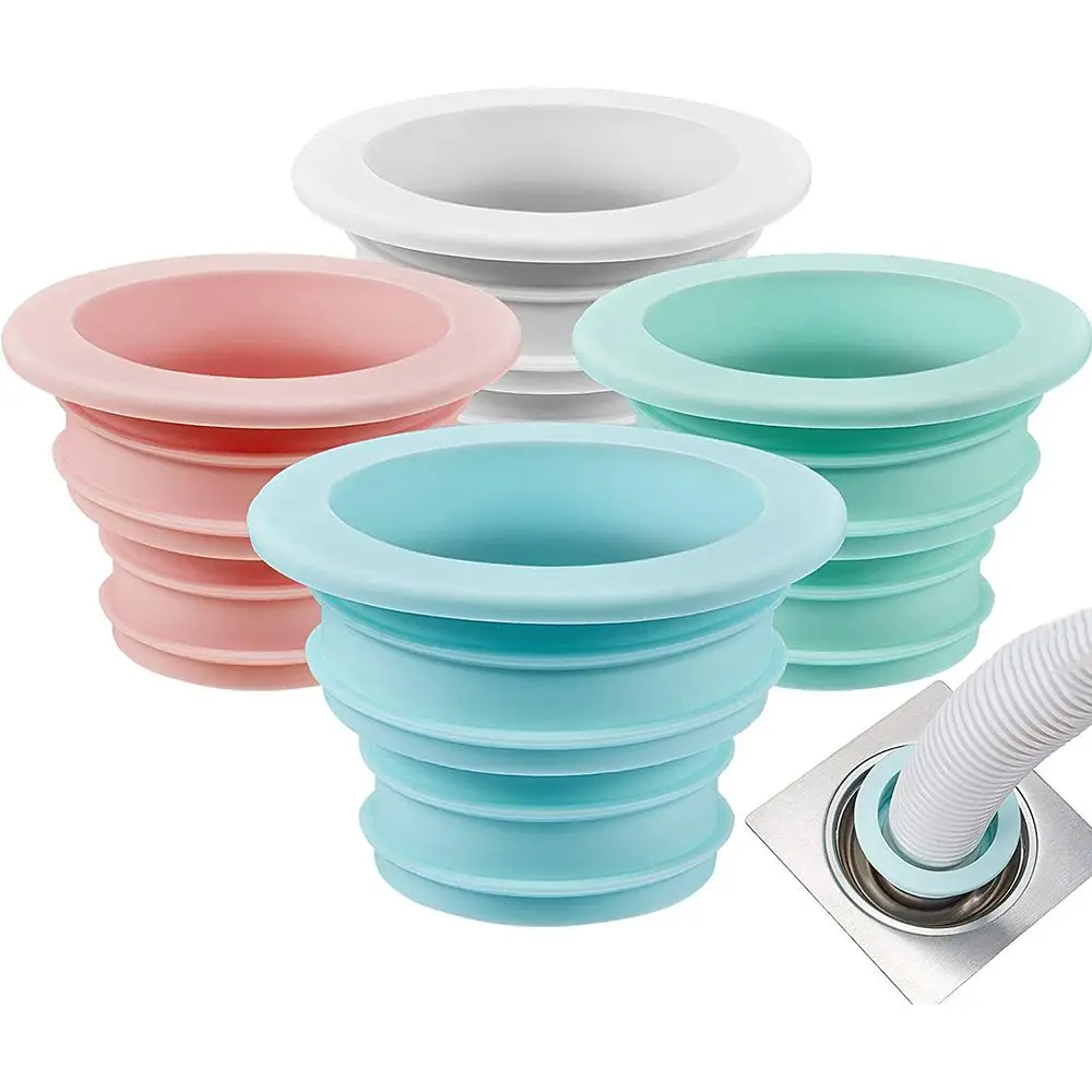

Household Telescopic Insect Proof Washing Machine Floor Drain Plug Sewer Pipe Seal Ring Anti-odor Sealing Cover
