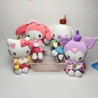 sanrio stuffed animals plush new 23cm kuromi cinnamoroll cute cartoon soft toy doll christmas gifts for children