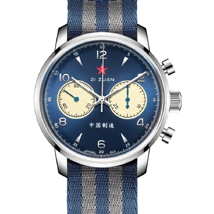 

RED STAR 42mm 1963 Pilot Chronograph Watch Seagull ST19 Movement Sapphire Glass Crystal Luxury Fashion Mechanical Clock for Male