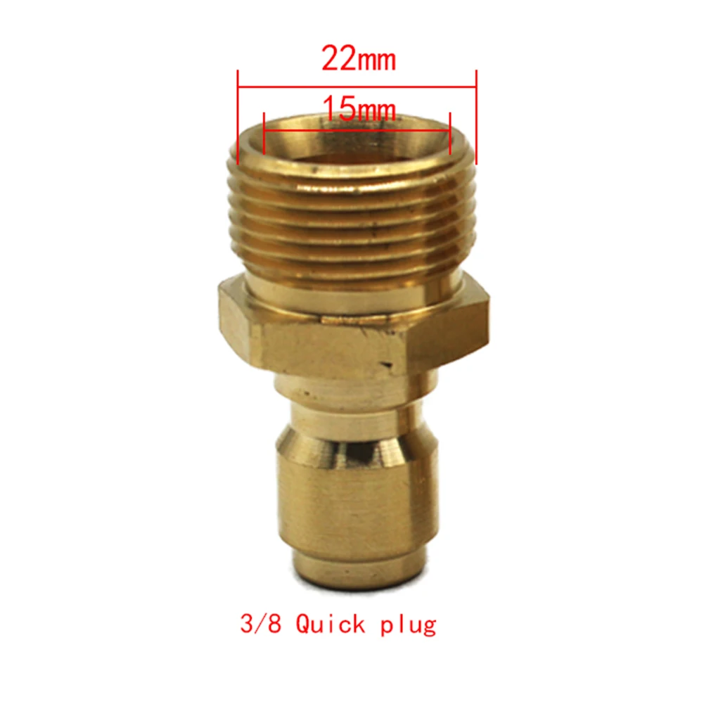 

Spout Kit Quick Connect Nozzles Replacement Accessories 3/8 M22 Adapter Brass Fittings For High Pressure Washer