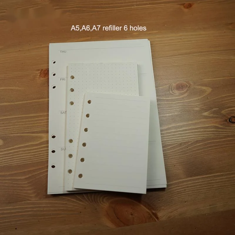 

A5 A6 A7 szie refiller caderno agenda book notebook paper defter escolar sketchbook school supplies