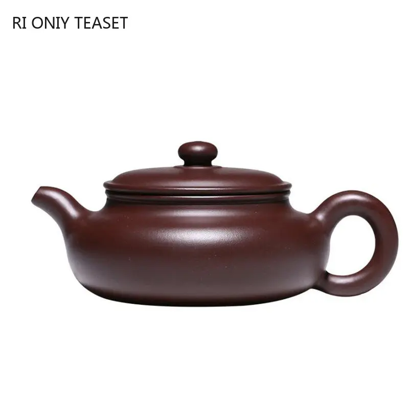 

200ml Yixing Purple Clay Teapot Chinese Famous Artists Handmade Tea Pot Purple Zhu Mud Beauty Kettle Zisha Tea Set Teaware