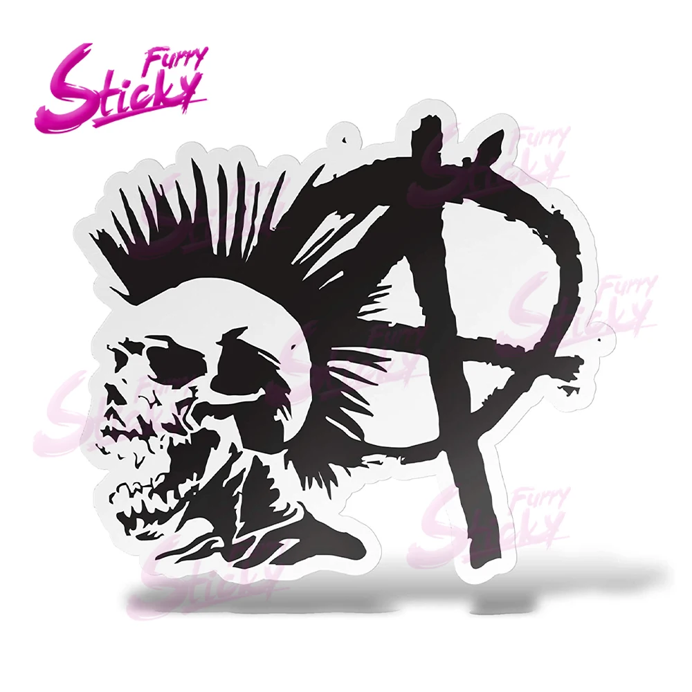 

Пушистая липкая автомобильная наклейка для панка, не мертвая, автомобильная наклейка для шлема, багажника, ноутбука, мотоцикла, автомобильные аксессуары