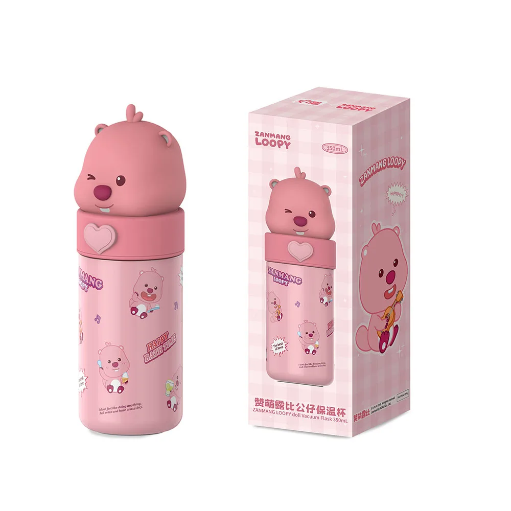 350 Мл Термос Kawaii Loopy Из Нержавеющей Стали С Героями Мультфильмов Boba Детская