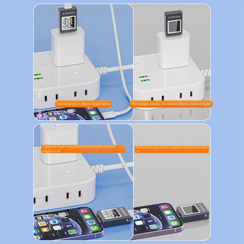 HDC-085C DC 4 5-50V 0-12A PD3.1 Многофункциональный цифровой дисплей амперметр постоянного