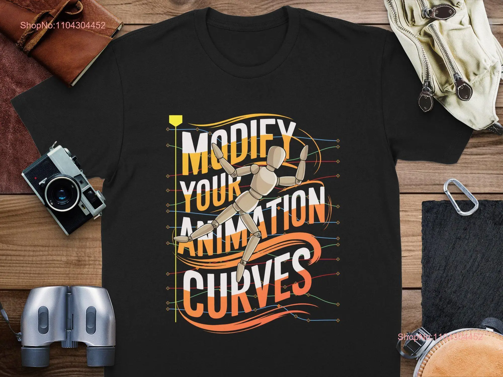 Футболка Autodesk Maya Animation Curves с 3D-дизайном Creative Animator длинными или короткими рукавами