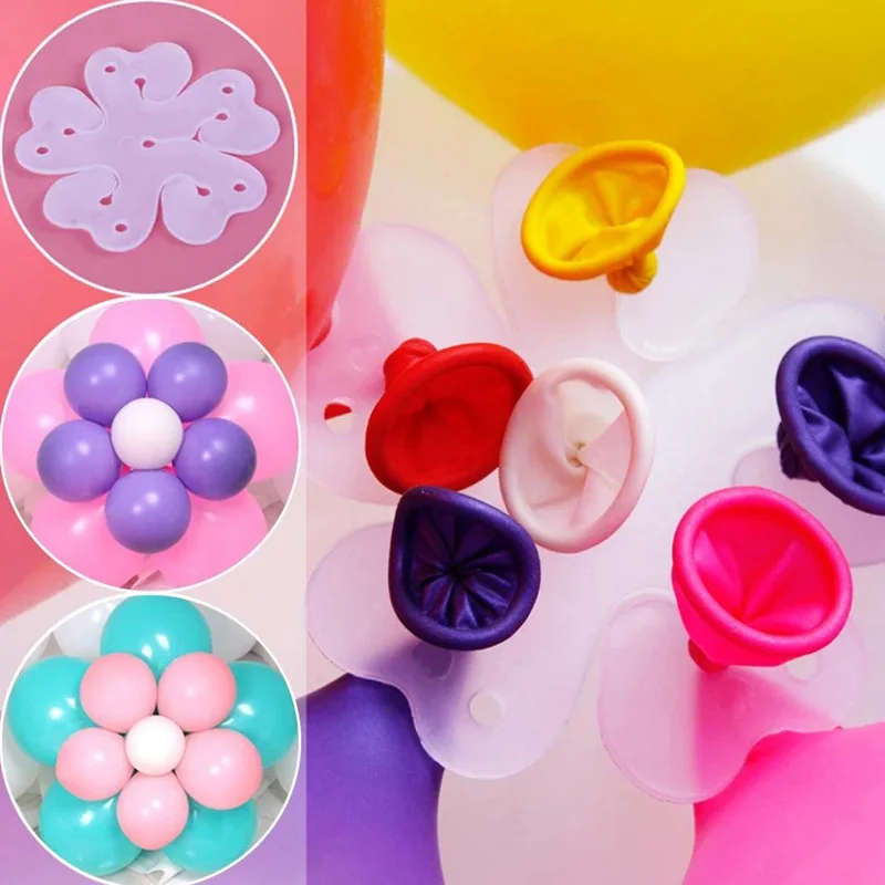 

Plastic Plum Blossom Clips Balloon Accessories for Latex Ball Wedding Birthday Party Balloon Clip Tool Supplies