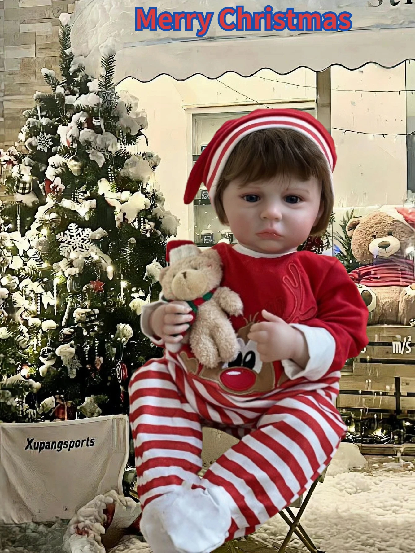 18-дюймовая Мягкая Виниловая Кукла Реборн Cameron Girl Детская Фигурка Рождественский