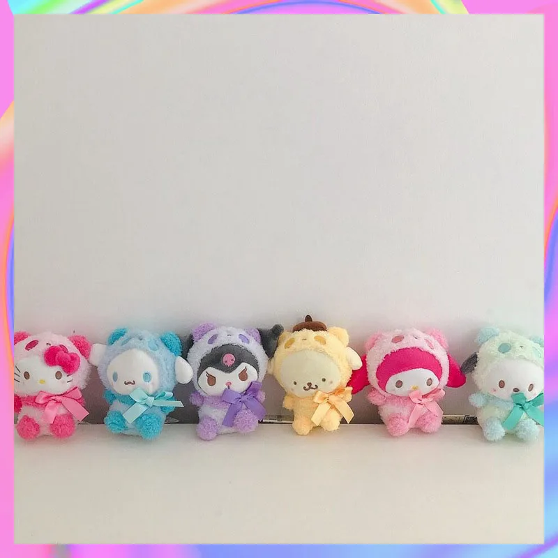 

Kawaii Sanrio Keychain Plush Pendant Anime 10Cm Stuffed Animals Cute Plushie Keychain Home Decor Stuffed Doll Gifts for Girl