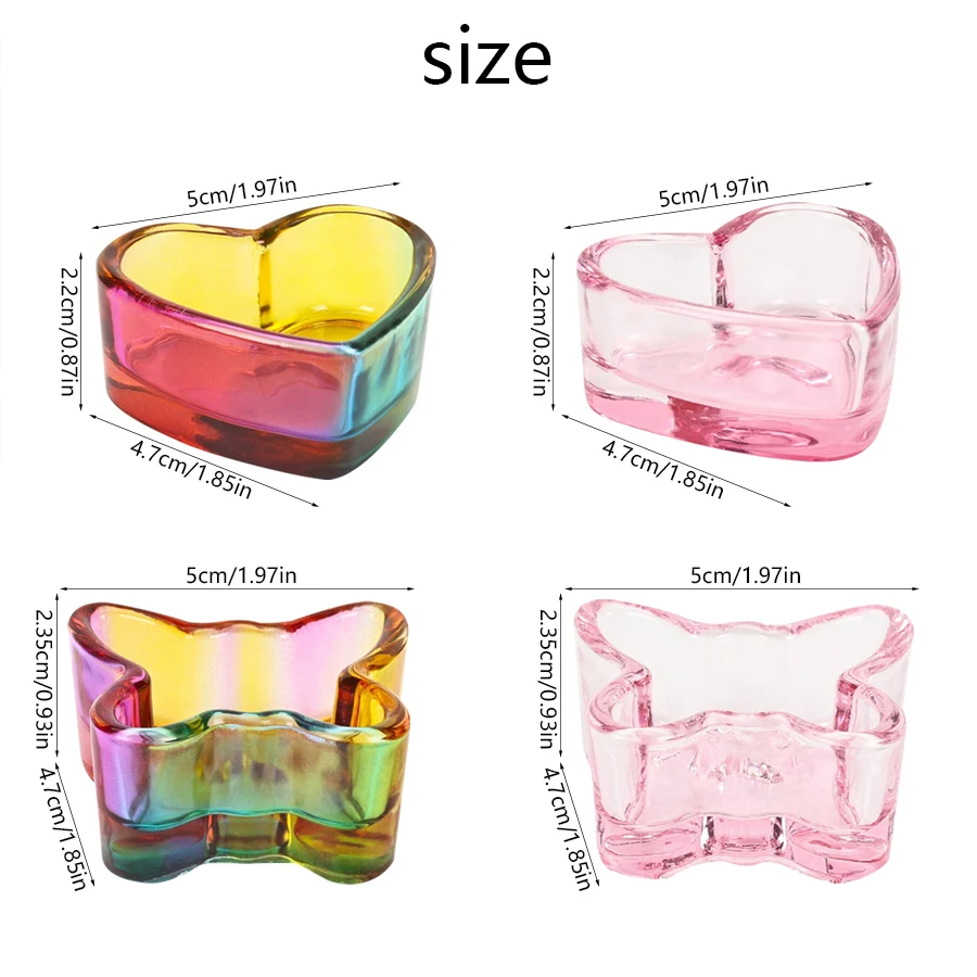 1 шт. Радужная Хрустальная прозрачная стеклянная тарелка для жидкости чашка