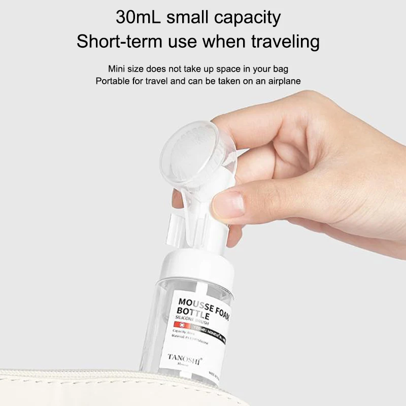 1 шт. 30/60/100/150 мл пустая бутылка с насосом для пены силиконовой головкой щетки