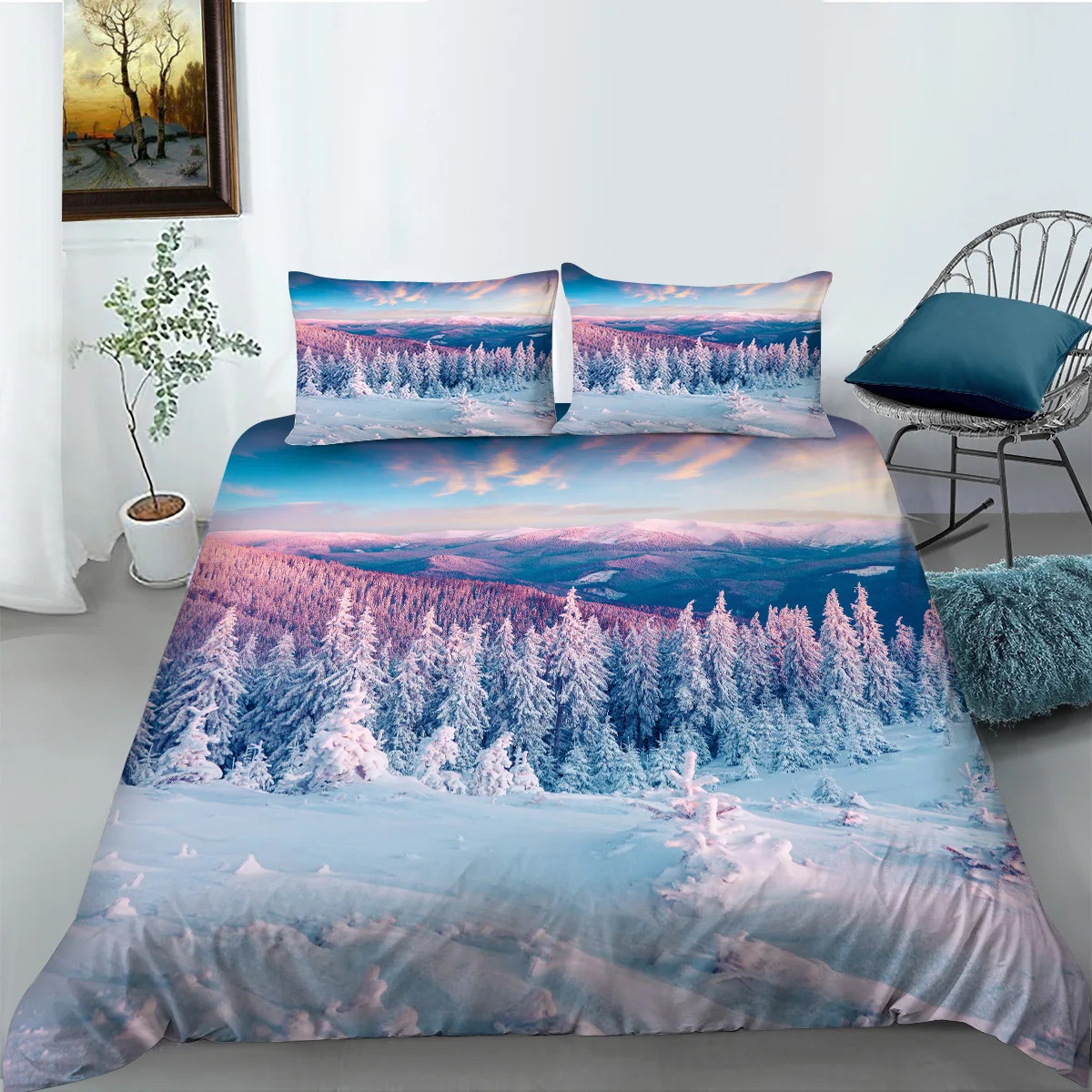 

Hot Style 2 or 3pcs 3D Printing Soft Duvet Cover Sets 1 Quilt Cover + 1/2 Pillowcases Single Twin Full Queen King