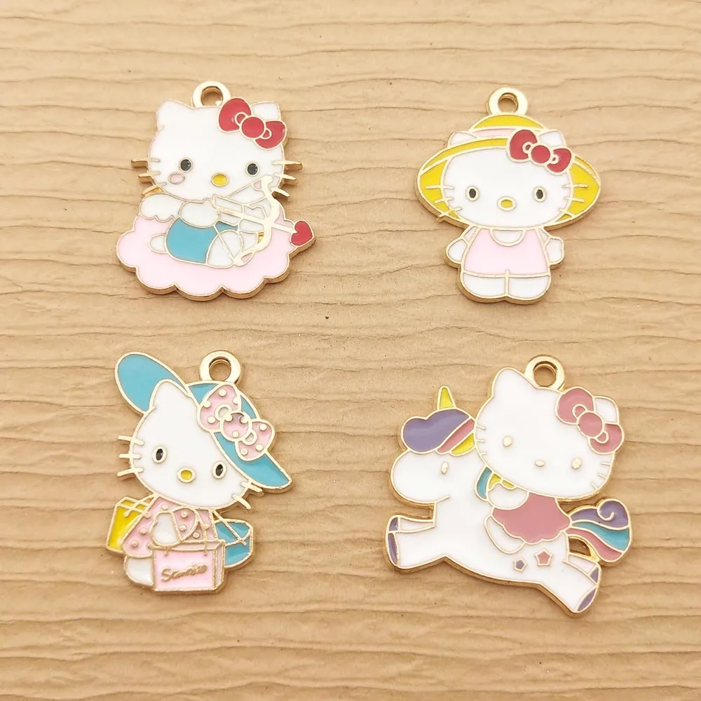 

10 шт., эмалированные Мультяшные шармы для изготовления ювелирных изделий