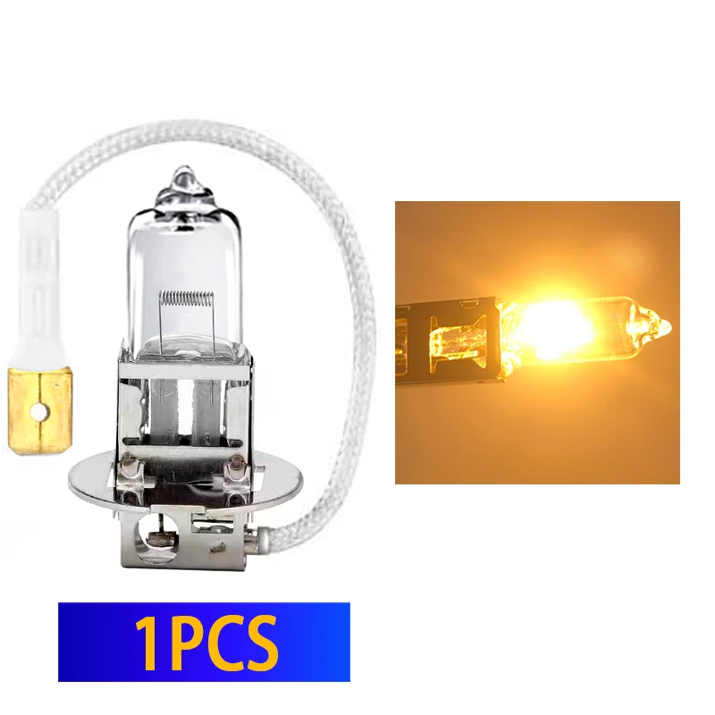 

Галогенные лампы H3, 2 шт., 12 В постоянного тока, 55 Вт, прозрачное стекло, передние противотуманные лампы, фары, лампы, теплый белый свет, Стайлинг автомобиля, парковка, 4300K АВТО, 1 шт.