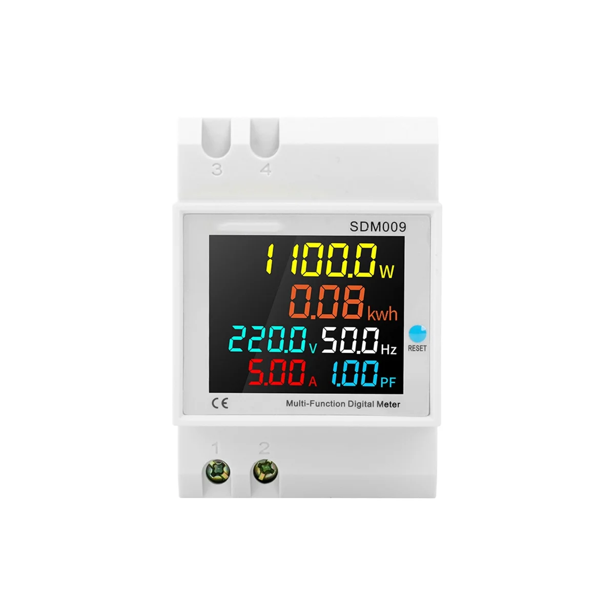 

SDM009 Rail Single-Phase Digital Display Voltage Current Frequency Power Factor Electric Multi-Function(A)