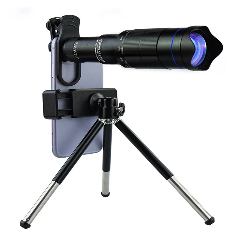 

HD Monocular Telescope 40X Zoom Telephoto Lens Phone Camera Lens Mini Metal Telescope Mobile Telephoto Lens For Camping Tourism