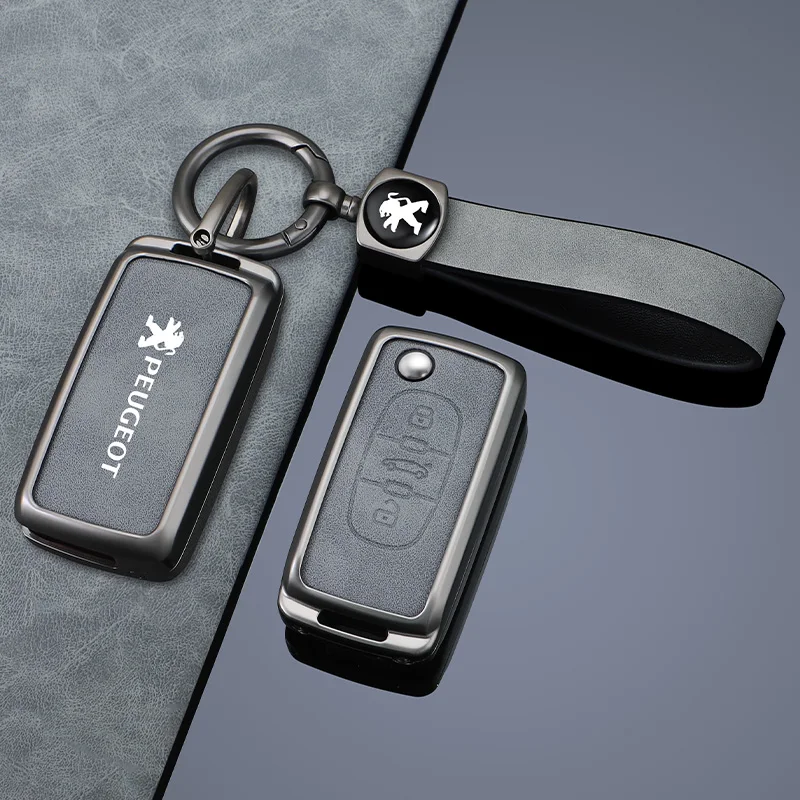 Чехол для автомобильного ключа из сплава Zine чехол-держатель Peugeot 107 207 307 307S 308 407 607