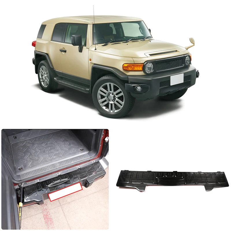 

For Toyota FJ Cruiser 2007-2021 1 PCS Black Stainless Steel External Trunk Bumper Guard Plate Protection Molding Car Accessories
