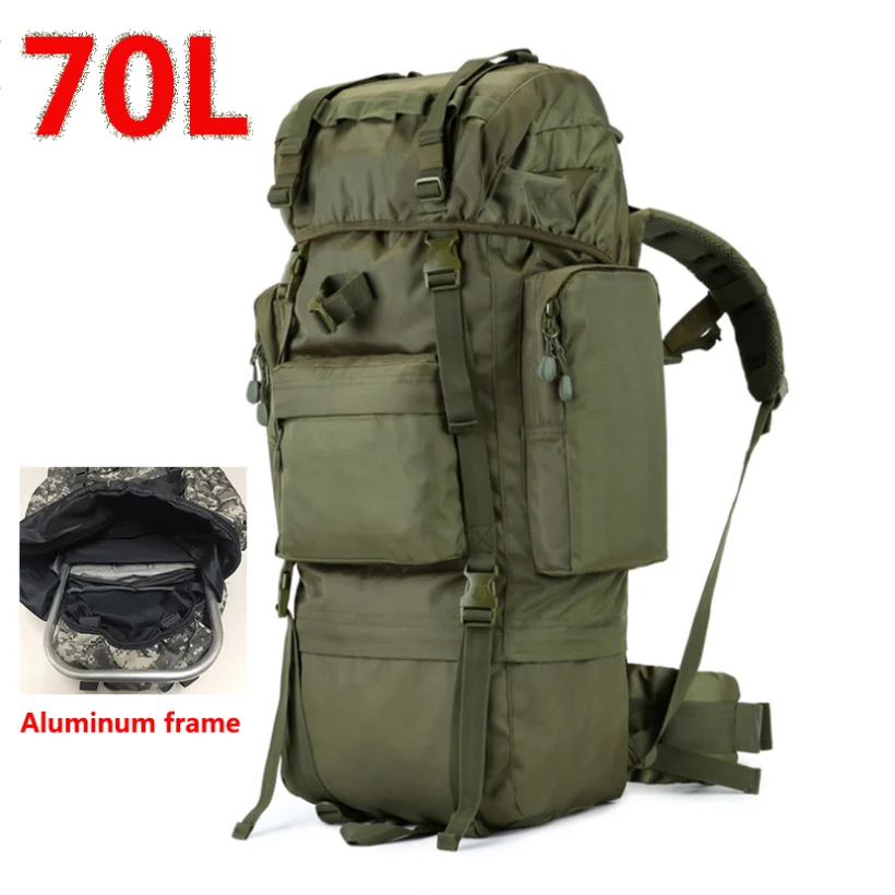 70 Liters Tactical Backpack Extra Large Capacity Men Climbing Oxford Army  Waterproof Travel Hiking Military Camouflage Backpack