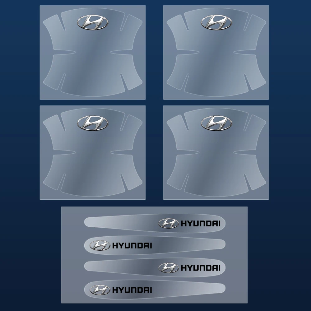 

4/8 шт. прозрачные защитные пленки для дверных ручек автомобиля, наклейки, аксессуары для Hyundai GDI I10 I20 I40 IX20 IX35 Accent Azera Kona