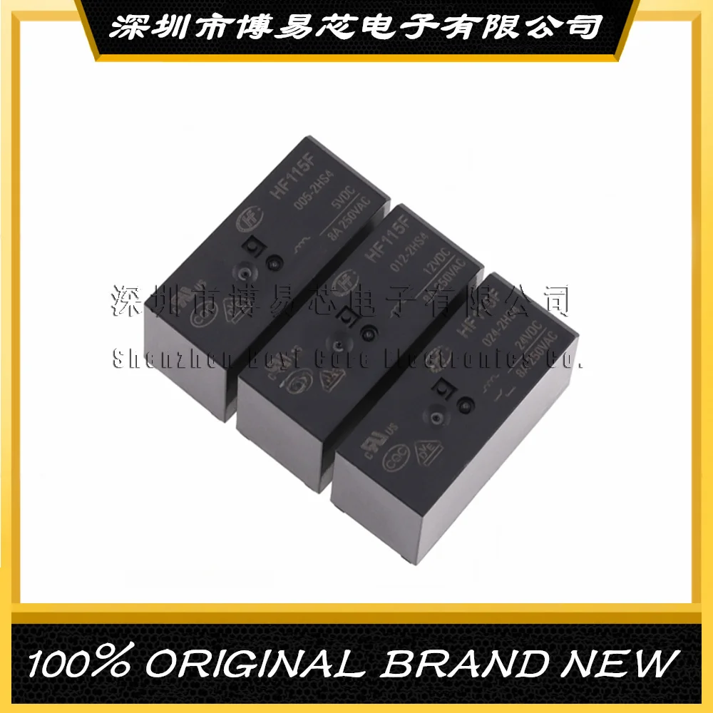 HF115F- JQX-115F- 005 012 024-2HS4 2 группы нормально открытые 6 футов 8A