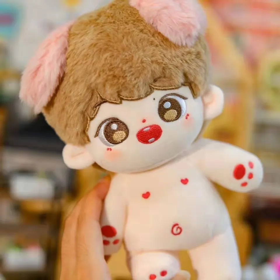 

Хлопковая Кукла-младенец, 20 см, полная фигура, голая Детская кукла-звезда, милая мягкая аниме-фигурка, детские игрушки, поклонники Yibo, коллек...