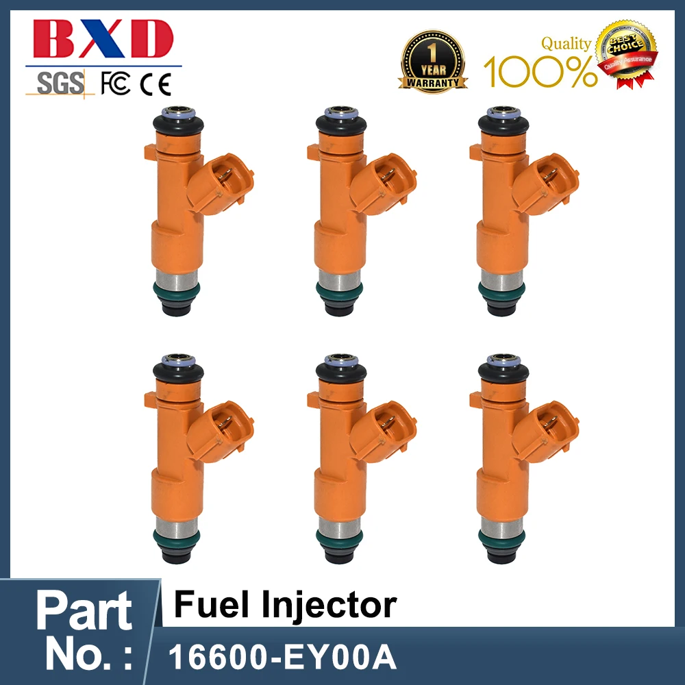 

1/6PCS 16600-EY00A Fuel Injector for 09-13 Nissan 370Z Infiniti G37 08-13 EX37 13 FX SERIES 13 M37 11-13 Q60 14