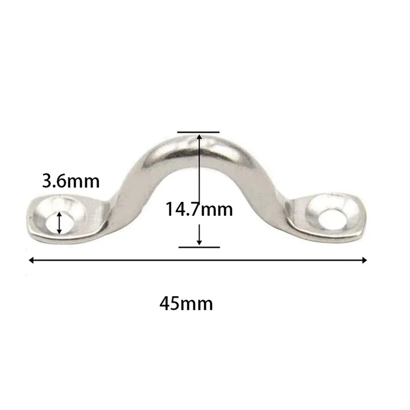 

30Pcs Stainless Steel Peck Plate Eye Plates Ceiling Hook Kayak Eye Plate Kayak Pad For Kayak Canoe, Kayak Canoe Rigging