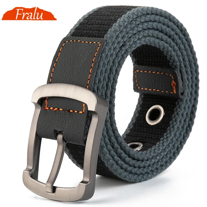 FRALU Canvas Belt Outdoor Tactical Belt Unisex High Quality Canvas Belts for Jeans Male Luxury Casual Straps Ceintures