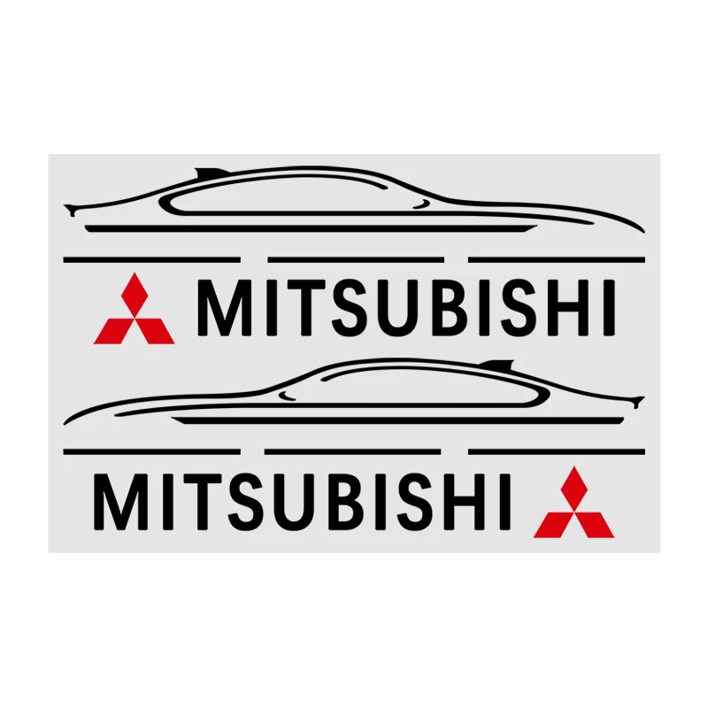 

2 шт., светоотражающие виниловые наклейки на окна автомобиля Mitsubishi lancer asx outlander pajero l200 galant