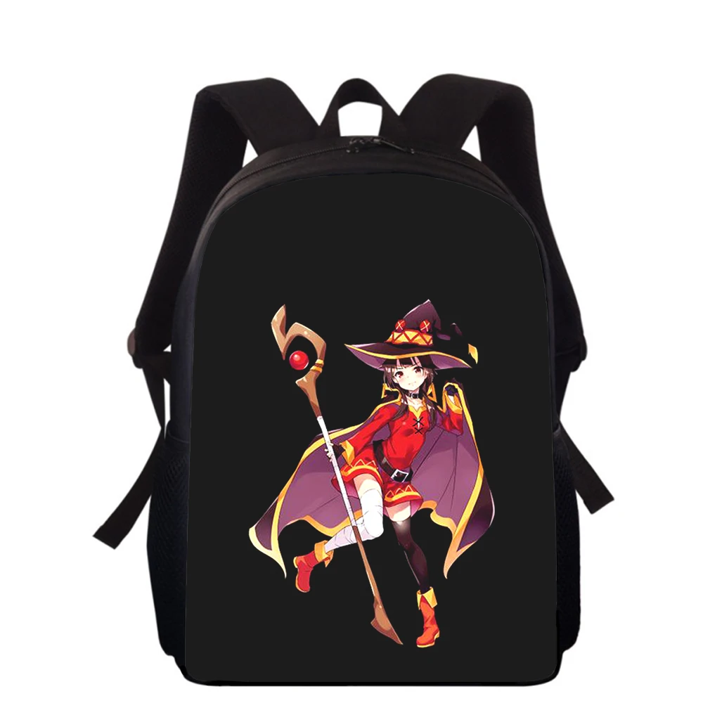 Konosuba Megumin cute Anime 15” 3D Print Kids Backpack Primary School Bags for Boys Girls Back Pack Students School Book Bags
