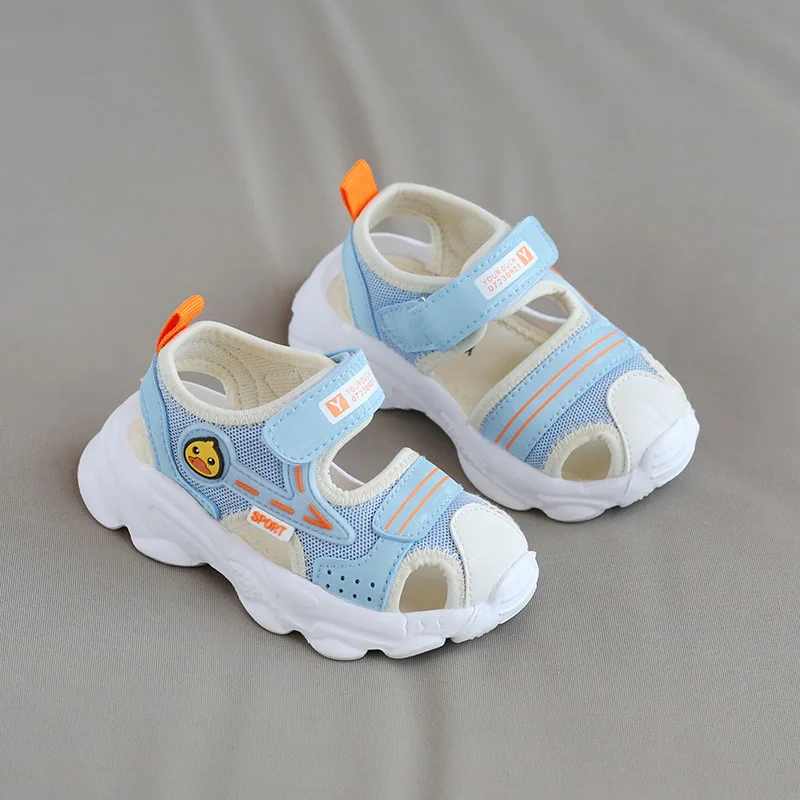 

Summer Children's Sandals 2022 New Korean Mesh Soft Soles Functional Shoes Beach Shoes Children Leisure Sports Sandals