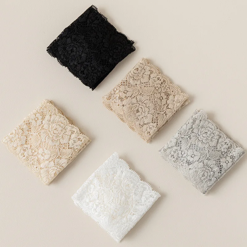 10 pairs Lace Toe Half Socks Women's Spring and Summer Breathable Anti-Slip Invisible Socks with Sandals Special Trendy Socks