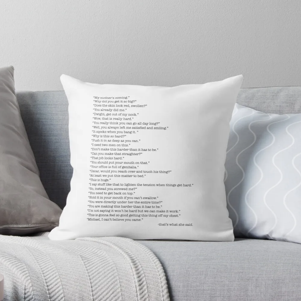 

Every That's What She Said From The Office Throw Pillow Pillowcase Home Decorative Sofa Pillow Cover 45x45cm