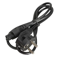 eu european ac power cord 1m 3 prong 2 pin power lead extension cable cord wire line for notebook laptop computer