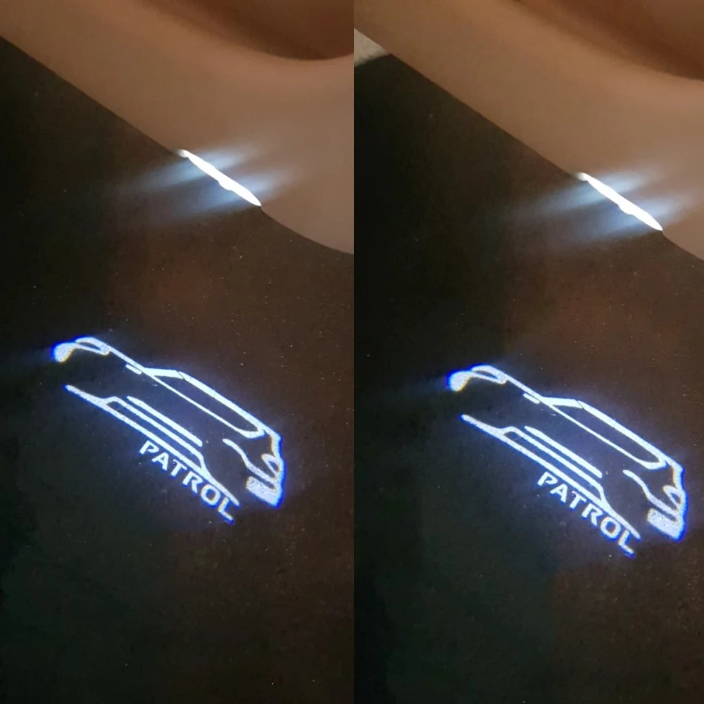 

2pcs Patrol Auto Badge Light LED Courtesy Light For Nissan Armada 2016 2017 2018 2019 2023 Patrol Y62 Nissan Car Door Light