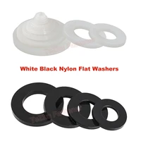 black white nylon washers m2 m2 5 m3 m4 m5 m6 m8 m10 m12 m14 m16m18m20 flat plain washer gasketplastic insulation spacers seals