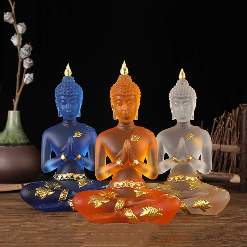 

India, Thailand Buddha statues Resin Modern Art Sculpture Zen Home Living Room Thai Sitting Buddh ，Buddhist figure statue