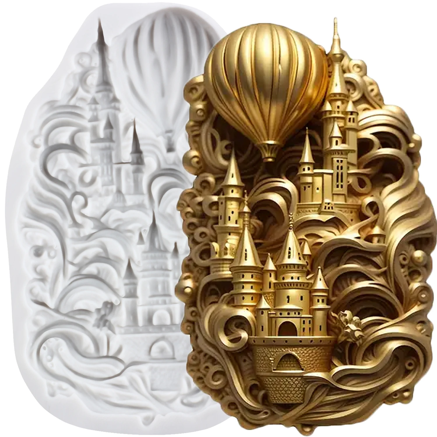 Силиконовые формы для торта Mujiang, замок, воздушный шар